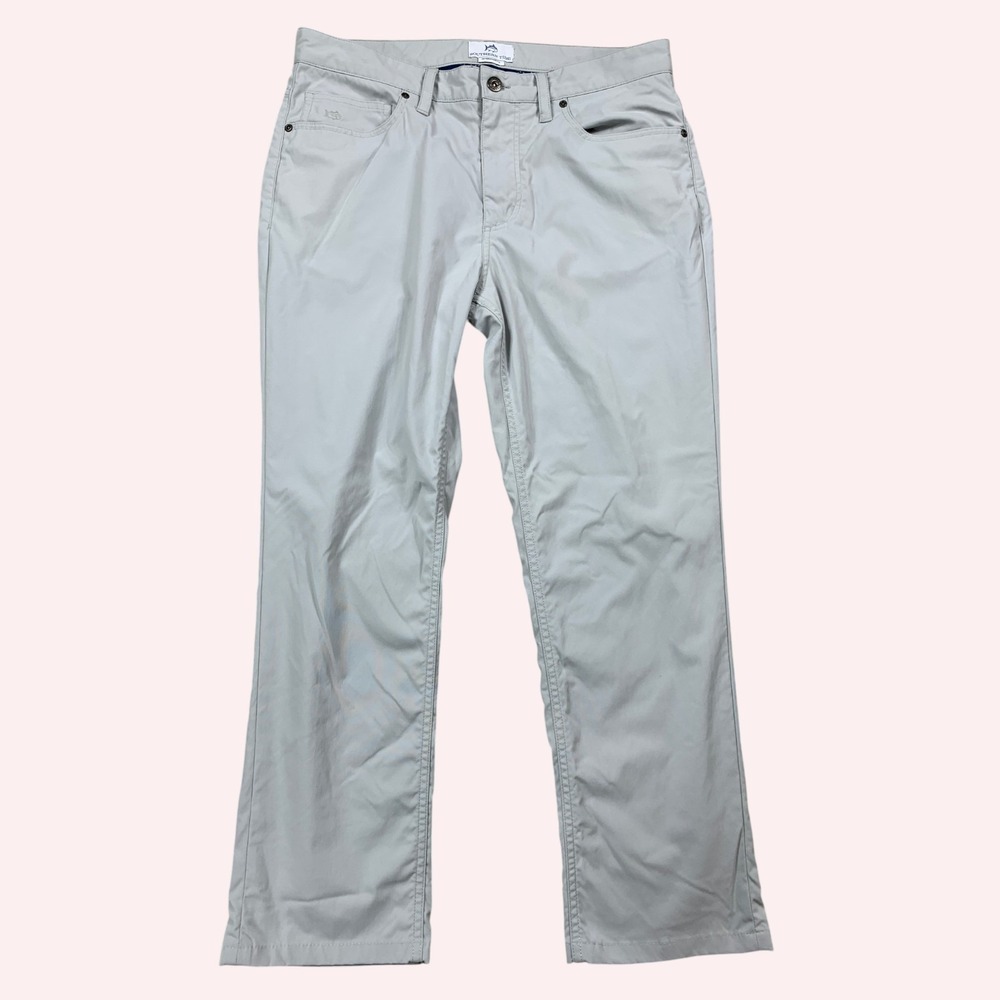 Southern Tide Intercoastal Pant Mens 33x27 Seagull Grey Golf Wicking Stretch